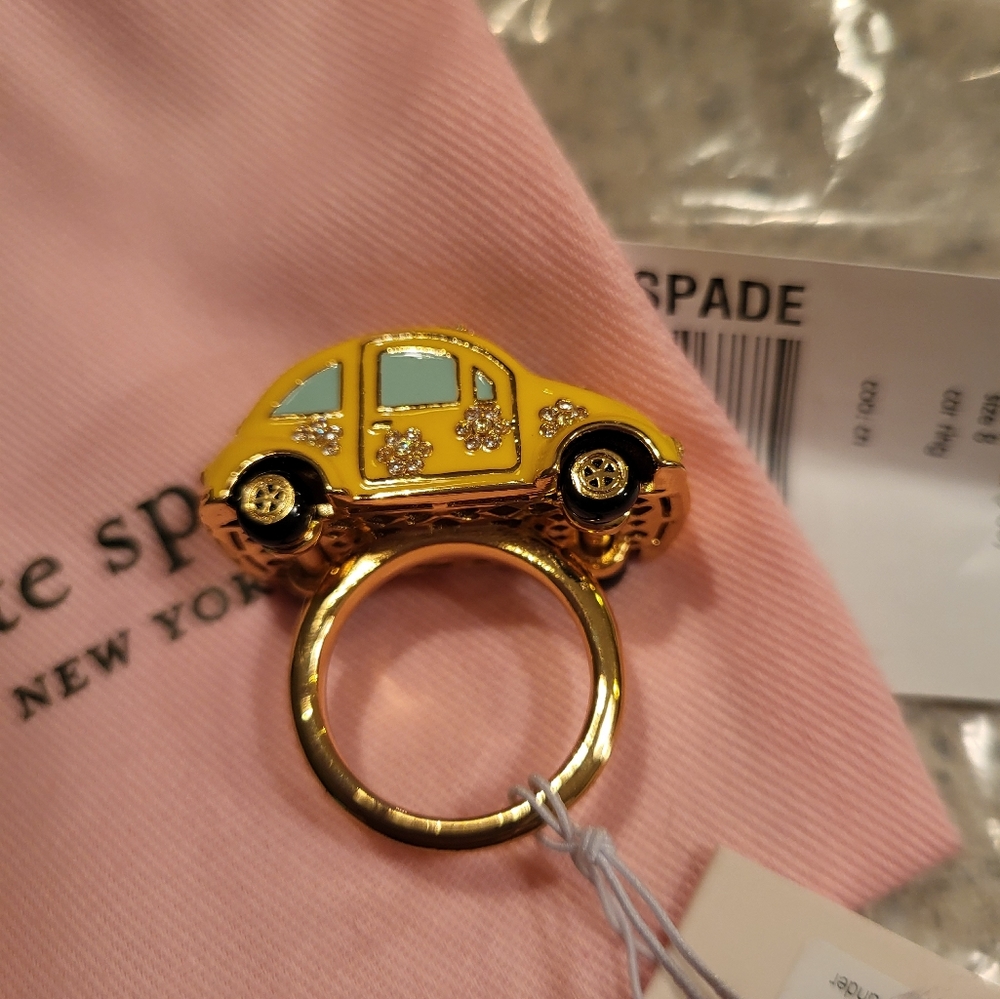 Kate Spade Beep Beep VW ring 8 NWT